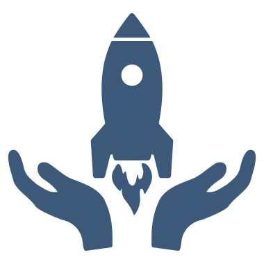 Roket başlangıç vektör simgesi