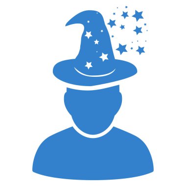 Sihirli kişi vektör simgesi