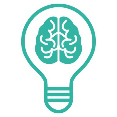 Fikir ampul vektör simgesi