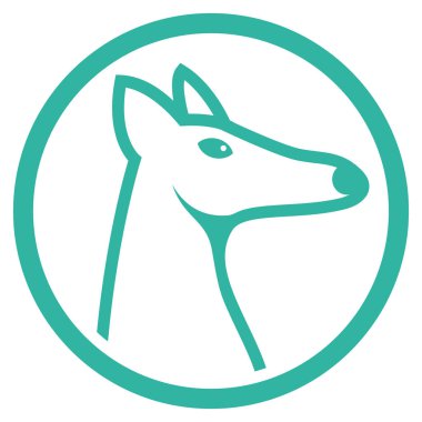 Yuvarlak Fox kafa vektör simgesi