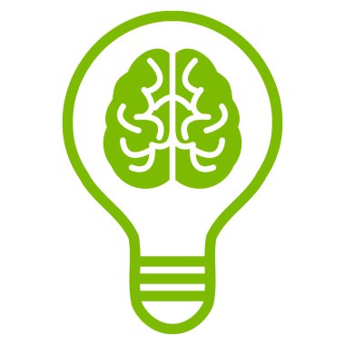 Fikir ampul vektör simgesi