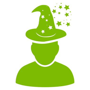 Sihirli kişi vektör simgesi