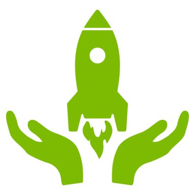 Roket başlangıç vektör simgesi