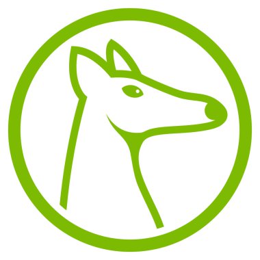 Yuvarlak Fox kafa vektör simgesi