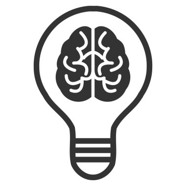 Fikir ampul vektör simgesi