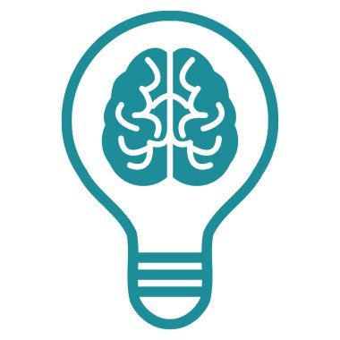 Fikir ampul vektör simgesi