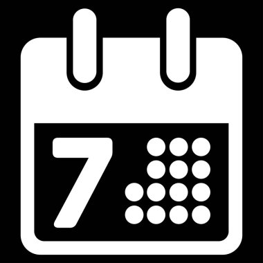 Takvim gün sayfa düz vektör simgesi