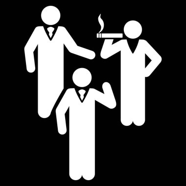 Tartışma grubu düz vektör simgesi