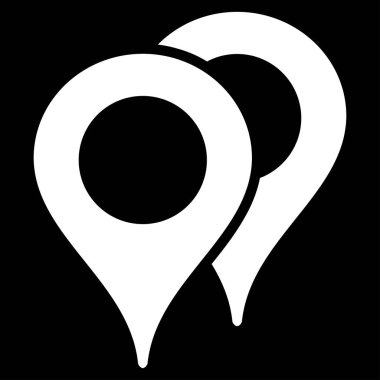 Harita işaretçiler düz vektör simgesi