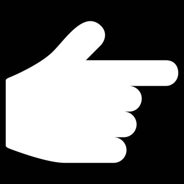 İşaretçi parmak düz vektör simgesi