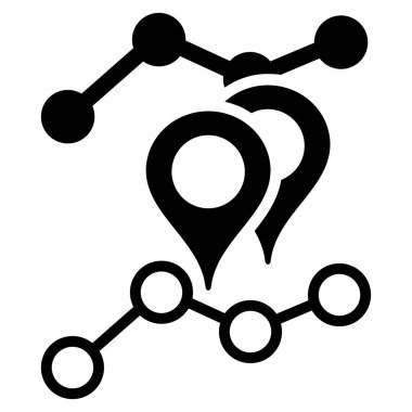 Coğrafi hedefleme grafikler düz vektör simgesi