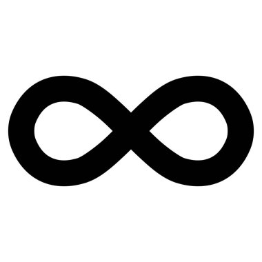 Infinity düz vektör simgesi