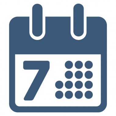 Takvim gün sayfa düz vektör simgesi