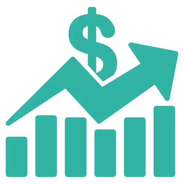 Gráfico de barras de vendas Trend Vector Icon —  Vetores de Stock