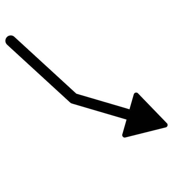 Плоская векторная икона стрелы негативного тренда — стоковый вектор