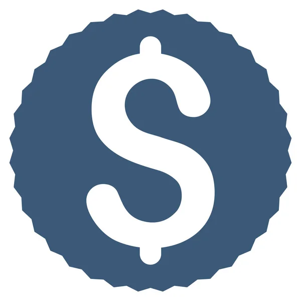 Dollar pièce plat vecteur icône — Image vectorielle