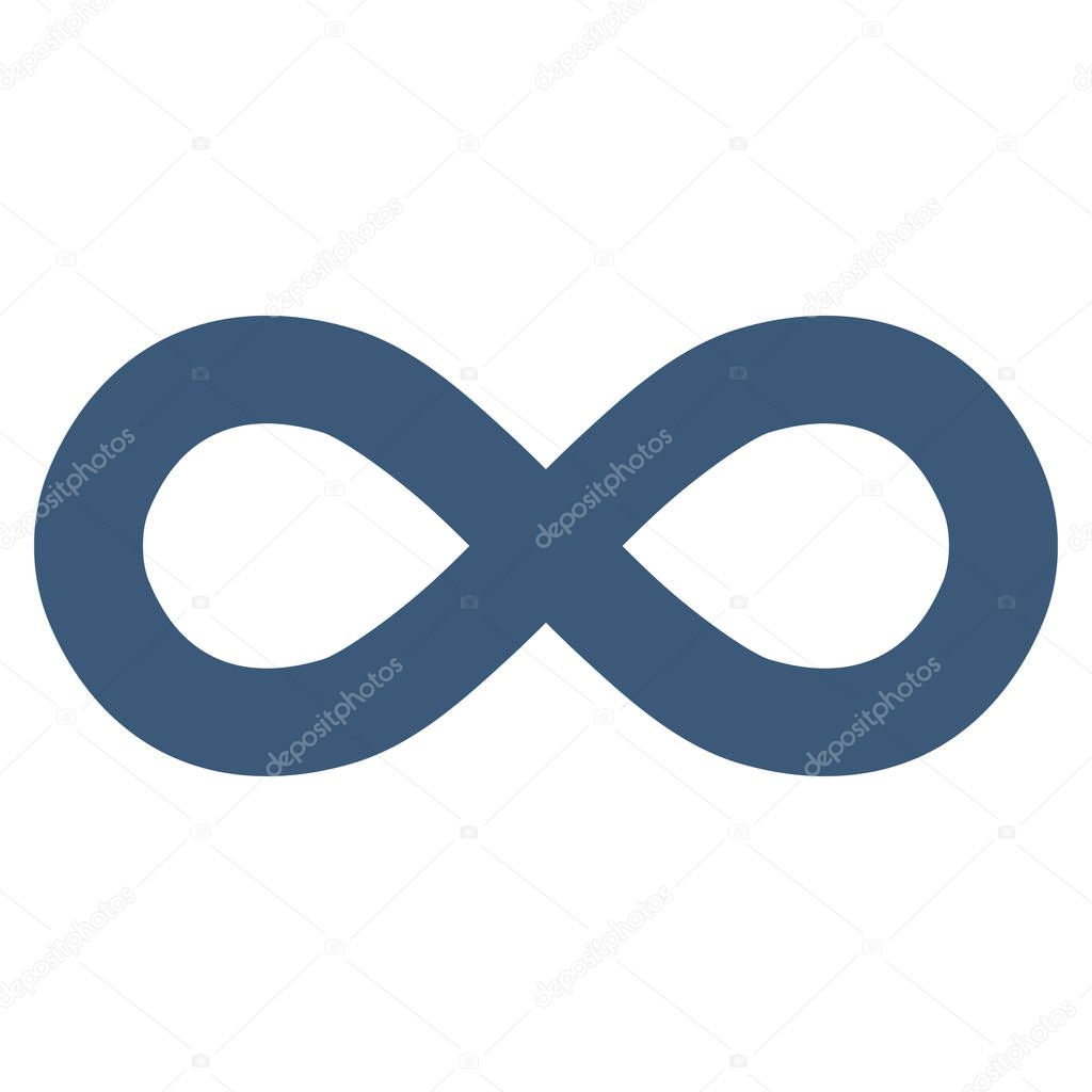 Infinity Flat Vector Icon