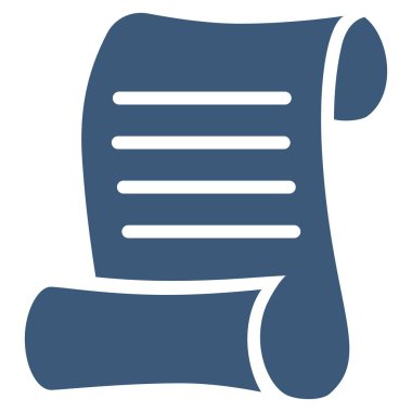 Komut dosyası Roll düz vektör simgesi