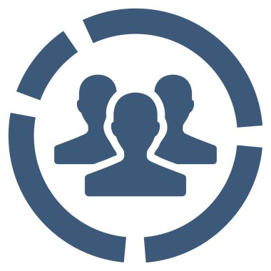 Kullanıcıların diyagram düz vektör simgesi