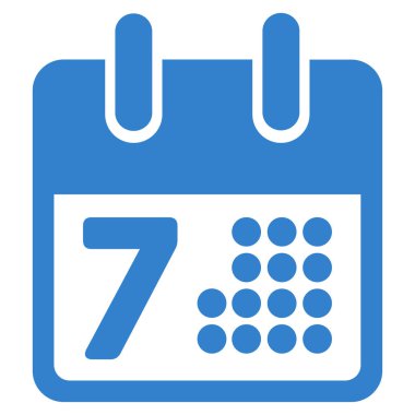 Takvim gün sayfa düz vektör simgesi