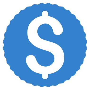 Dolar sikkesi düz vektör simgesi