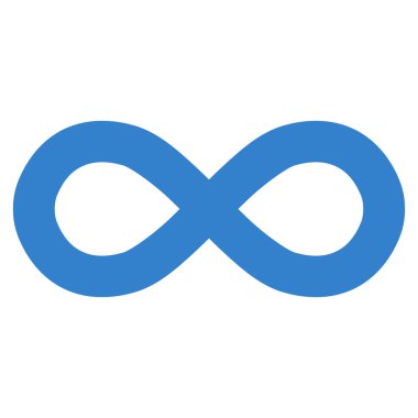 Infinity düz vektör simgesi