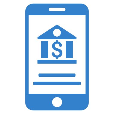 mobil bankacılık düz vektör simgesi