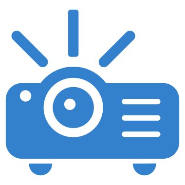 Projektör düz vektör simgesi