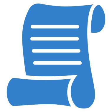 Komut dosyası Roll düz vektör simgesi