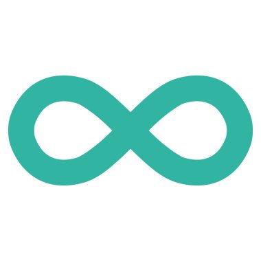 Infinity düz vektör simgesi