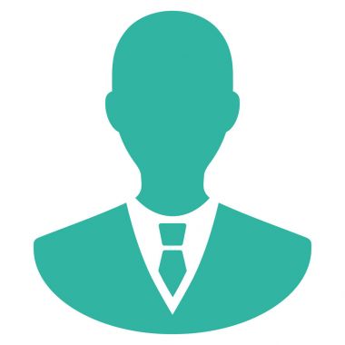 Yöneticisi düz vektör simgesi