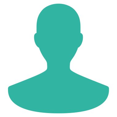 Kişi düz vektör simgesi