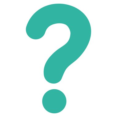 Soru düz vektör simgesi