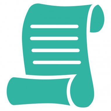 Komut dosyası Roll düz vektör simgesi