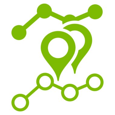 Coğrafi hedefleme grafikler düz vektör simgesi