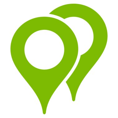 Harita işaretçiler düz vektör simgesi