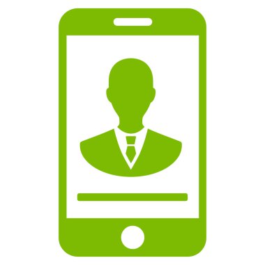 Mobil Yöneticisi iletişim düz vektör simgesi