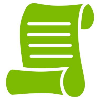 Komut dosyası Roll düz vektör simgesi