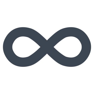 Infinity düz vektör simgesi