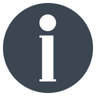 Bilgi düz vektör simgesi