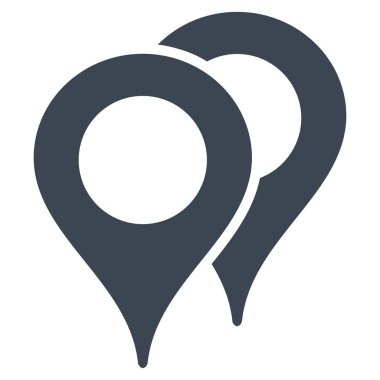 Harita işaretçiler düz vektör simgesi