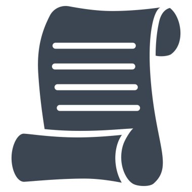 Komut dosyası Roll düz vektör simgesi