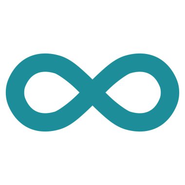 Infinity düz vektör simgesi