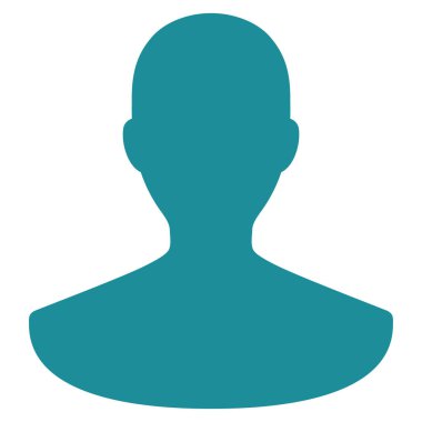 Kişi düz vektör simgesi