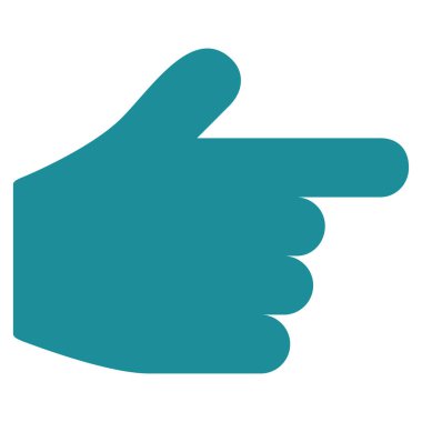 İşaretçi parmak düz vektör simgesi