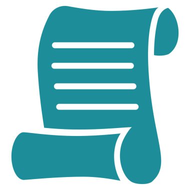 Komut dosyası Roll düz vektör simgesi