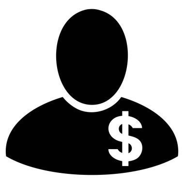 Yatırımcı düz vektör simgesi