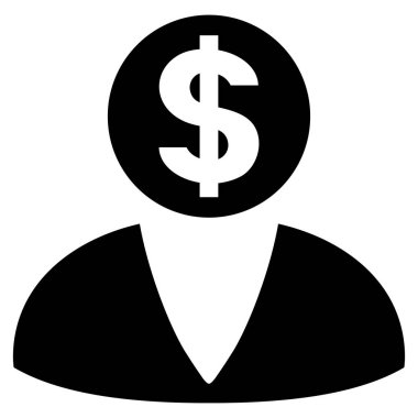 Yatırımcı düz vektör simgesi