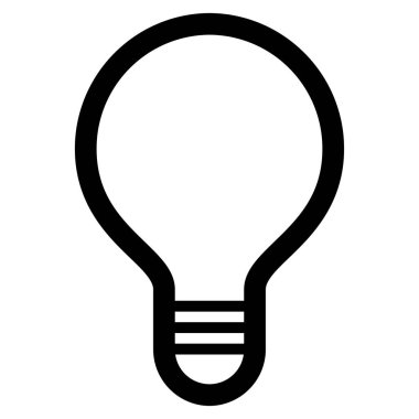 Lamba ampul düz vektör simgesi