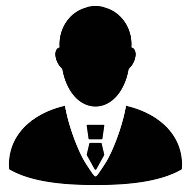 Yöneticisi düz vektör simgesi